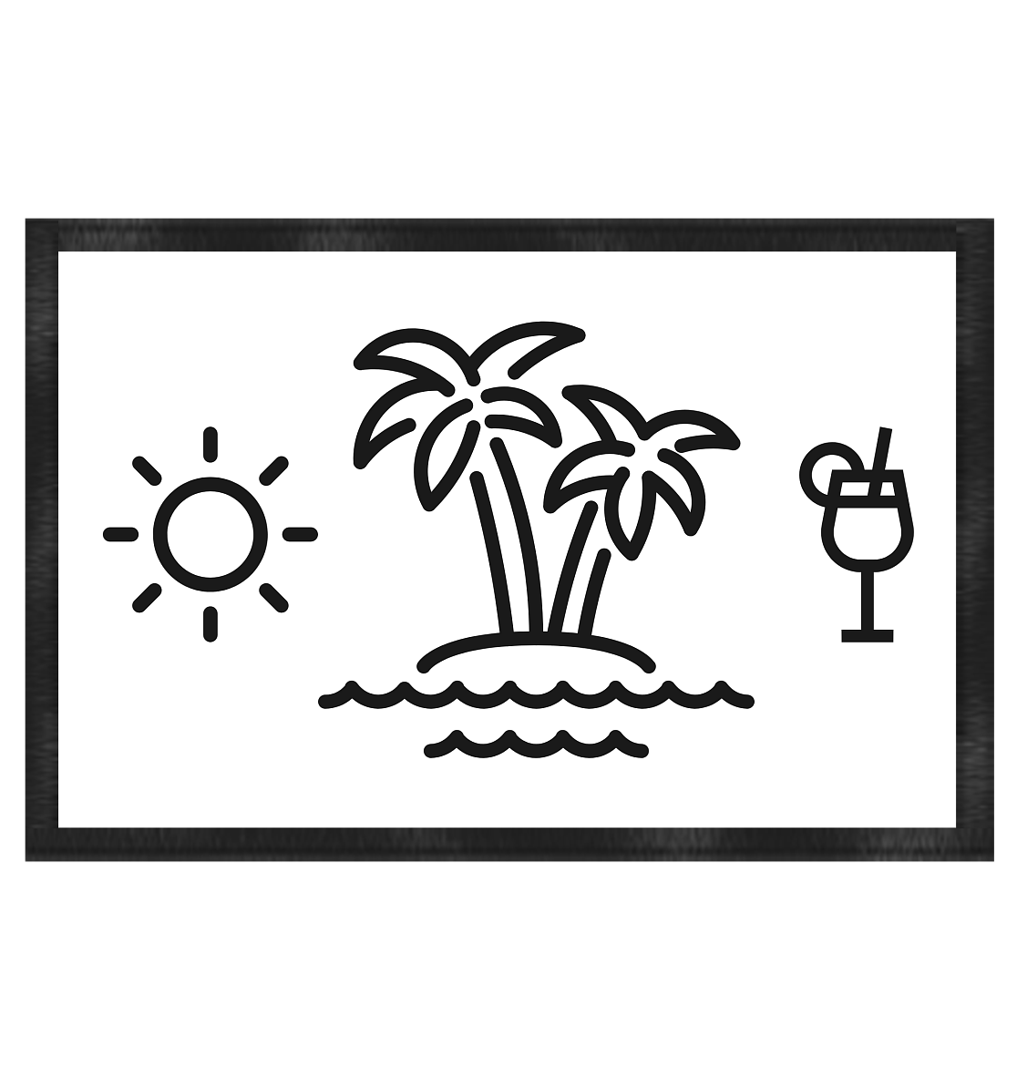 Sonne, Insel & Aperol - Fußmatte 60x40cm