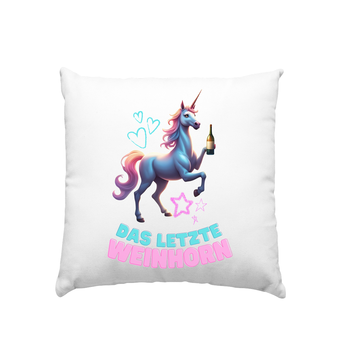 Das letzte Weinhorn - Kissen 40x40cm