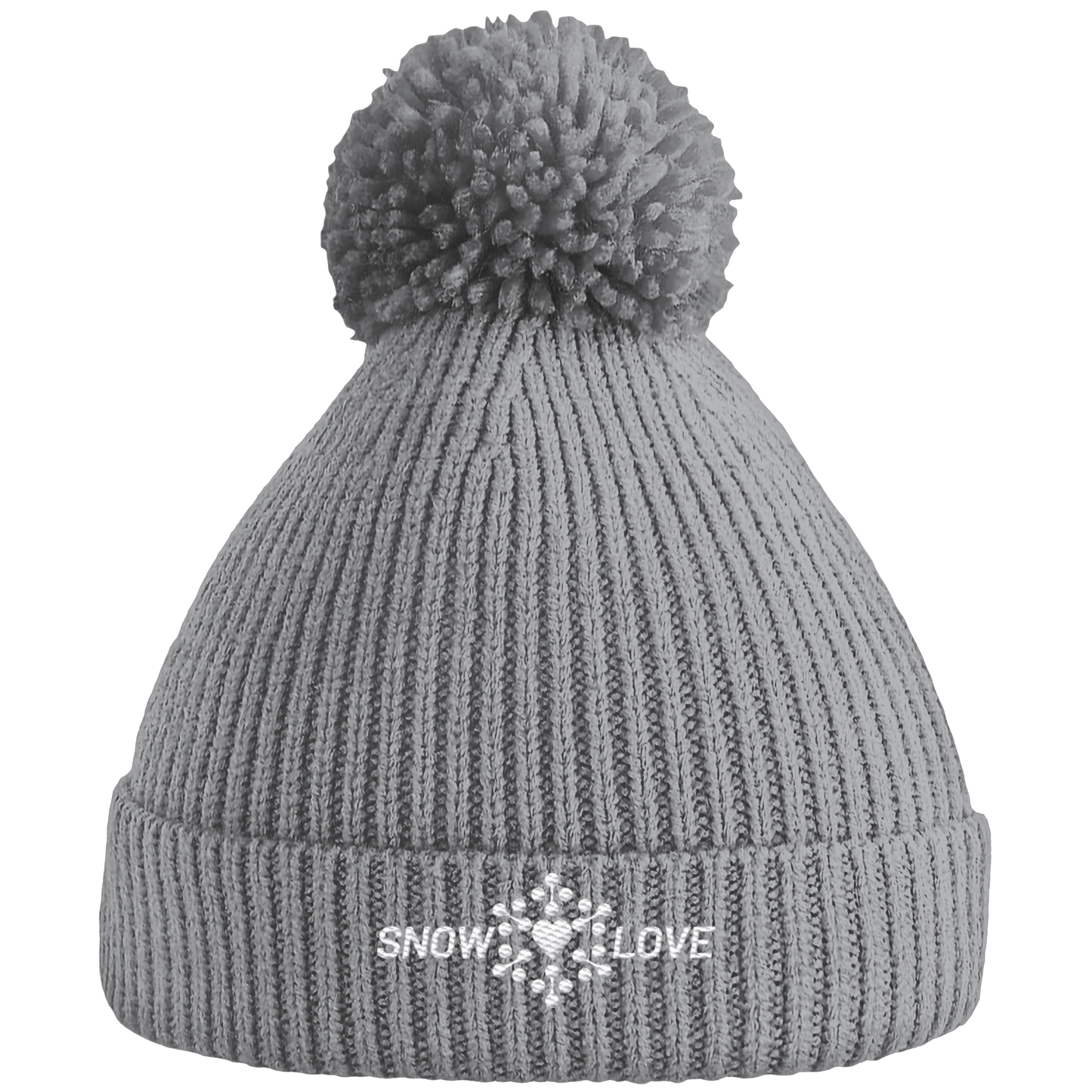 Snowlove - bestickt - Pom Pom Beanie