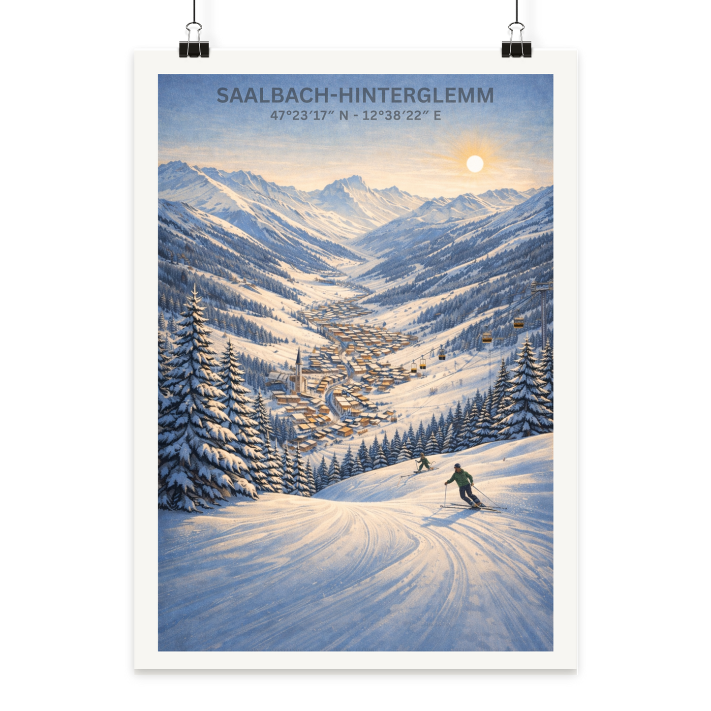 Saalbach-Hinterglemm - Poster Din A1 (hoch)