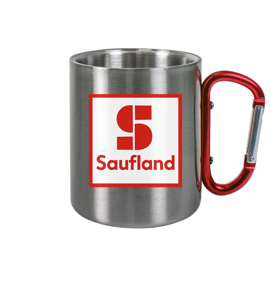 Saufland - Edelstahl Tasse