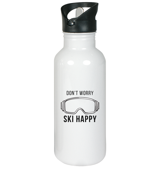 Don't worry SKI happy - Edelstahl-Trinkflasche