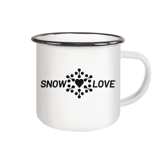 Snowlove - Emaille Tasse (Black)