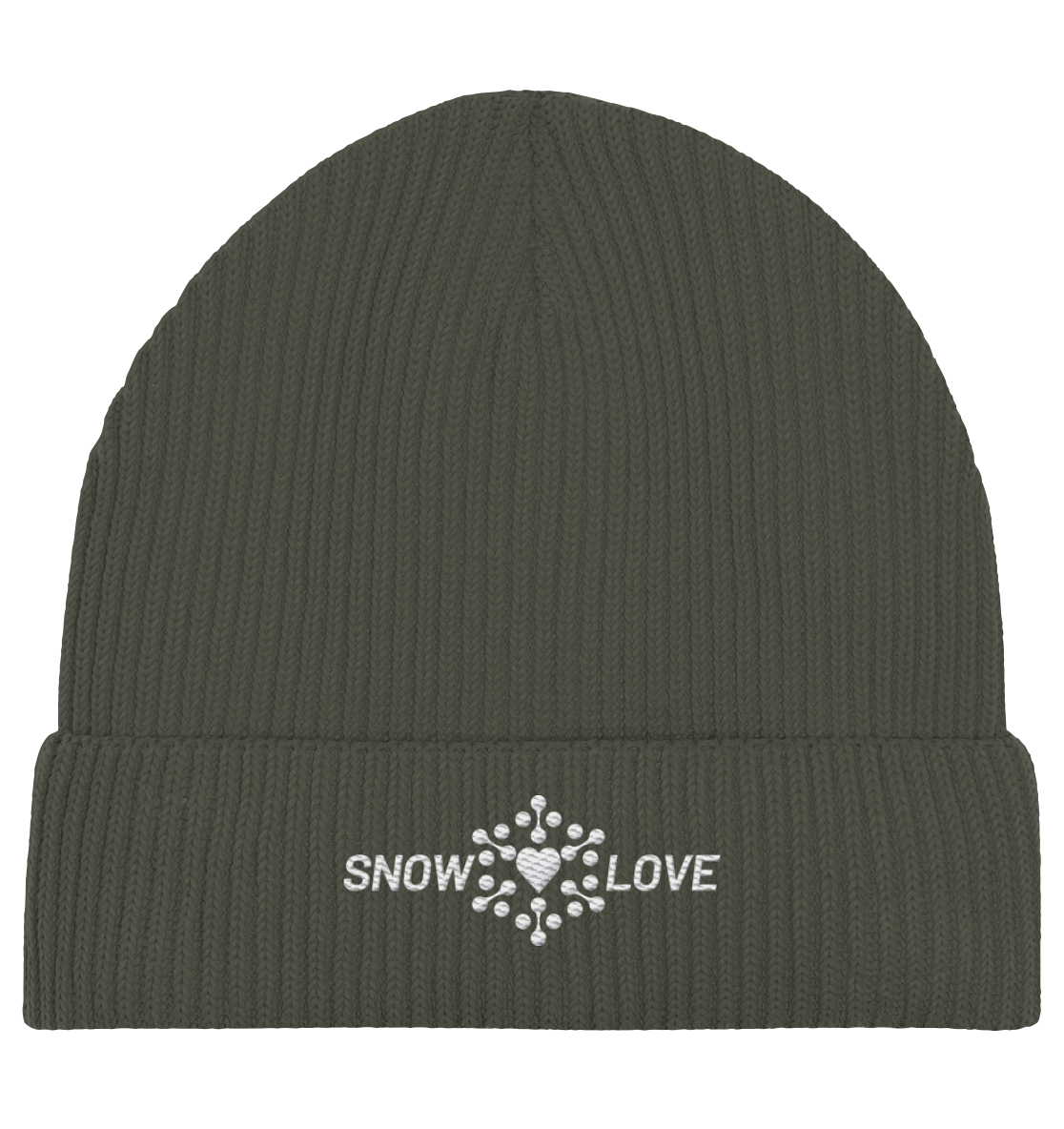 Snowlove - bestickt - Organic Fisherman Beanie