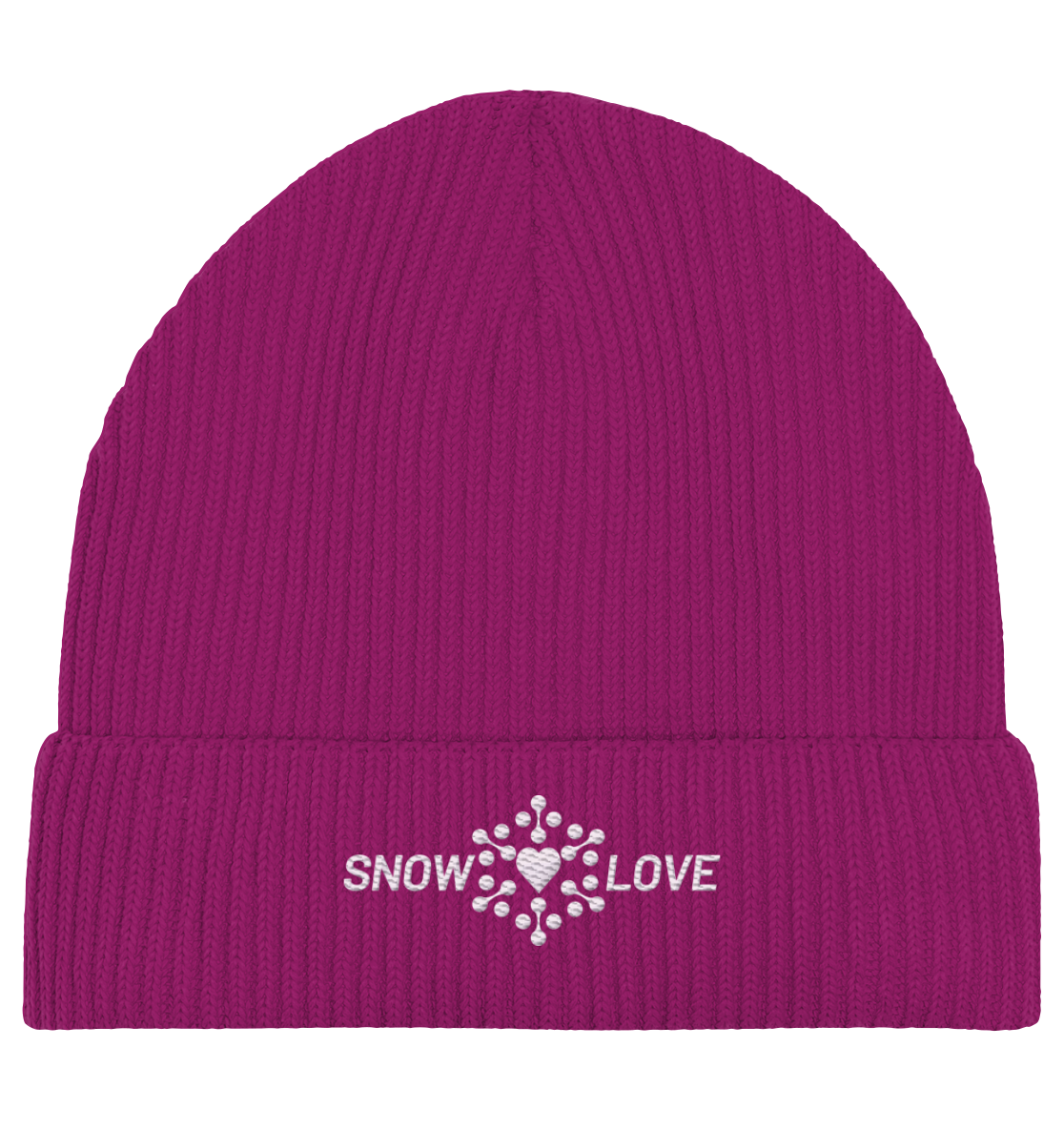 Snowlove - bestickt - Organic Fisherman Beanie