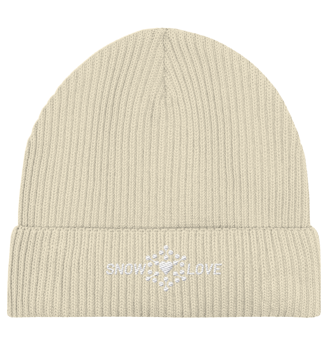 Snowlove - bestickt - Organic Fisherman Beanie