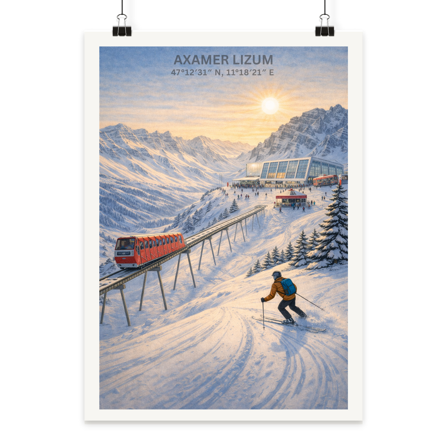 Axamer Lizum - Poster Din A1 (hoch)