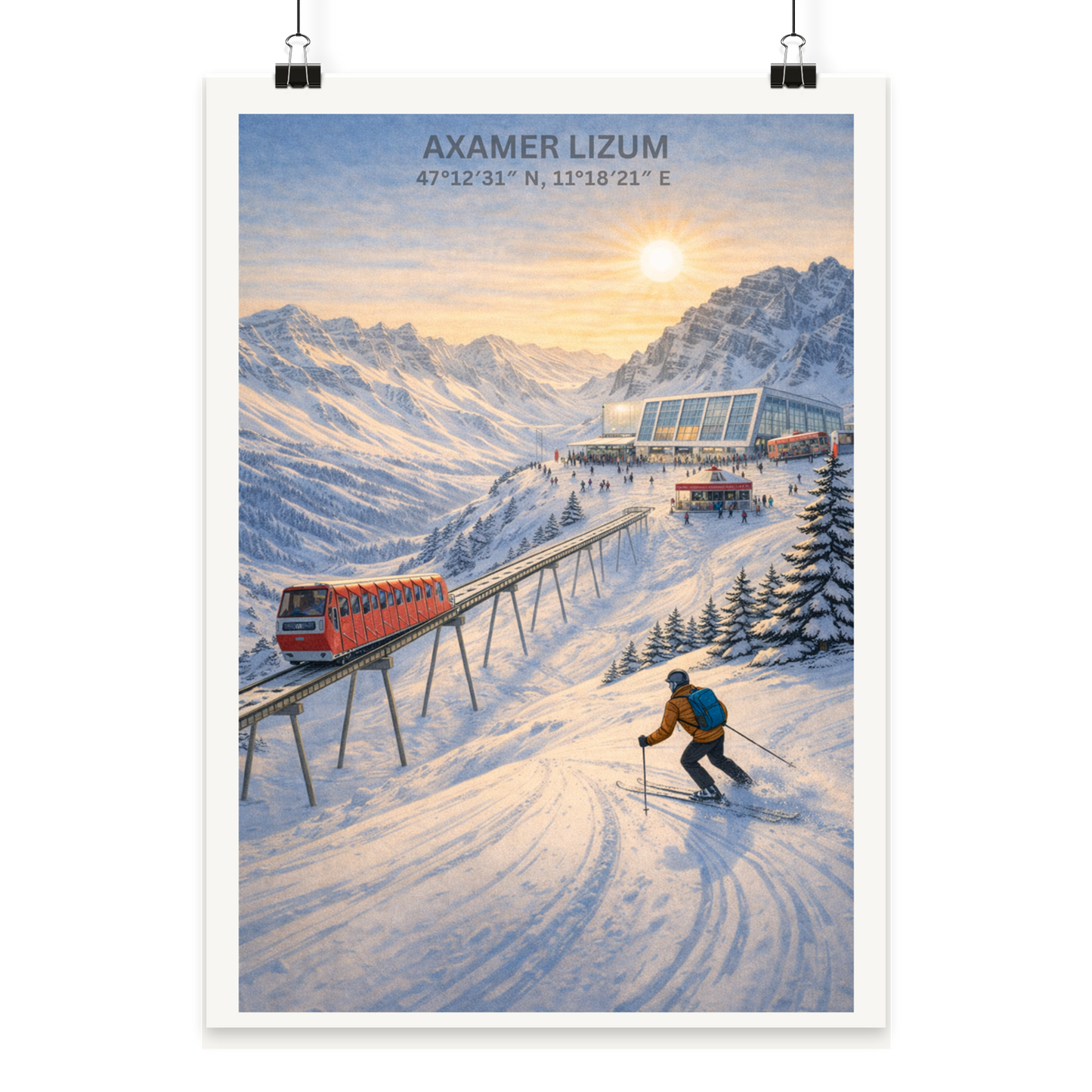 Axamer Lizum - Poster Din A3 (hoch)